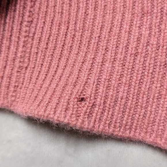 Halogen Dusty Rose Cashmere Blend Tie Front Sweater - Size M - MAKE OFFER - Picture 7 of 7